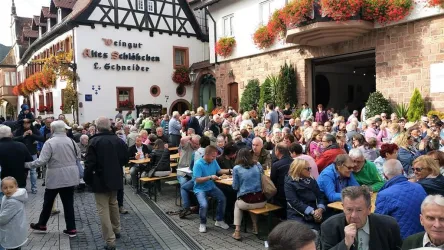 Weinleseabschluss-Herbschdbuddel