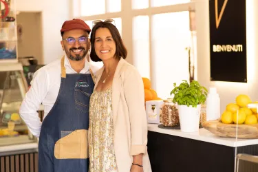 Partner Rosario Puligese und Christina Dehos (© Eismanufaktur L‘Angolo)