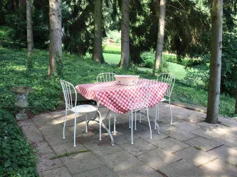 Terrasse hinterm Haus