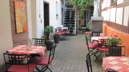 Gemütliche Terrasse Café Böhnchen
