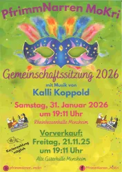 Plakat Fastnachtssitzung MoKri e.V. (© Pfrimmnarren MoKri e.V.)
