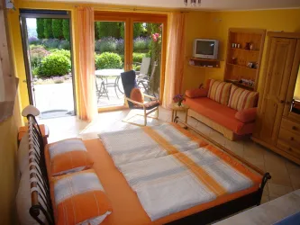 Schlafbereich - Ausgang zur Terrasse (© Familie Münch)