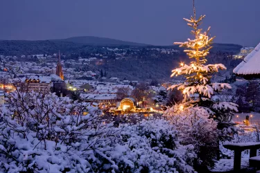 Winterliche Aussicht über Bad Dürkheim