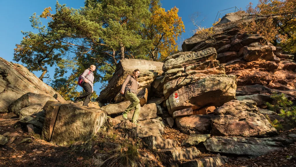 Wanderinnen am Hohfels bei Neustadt