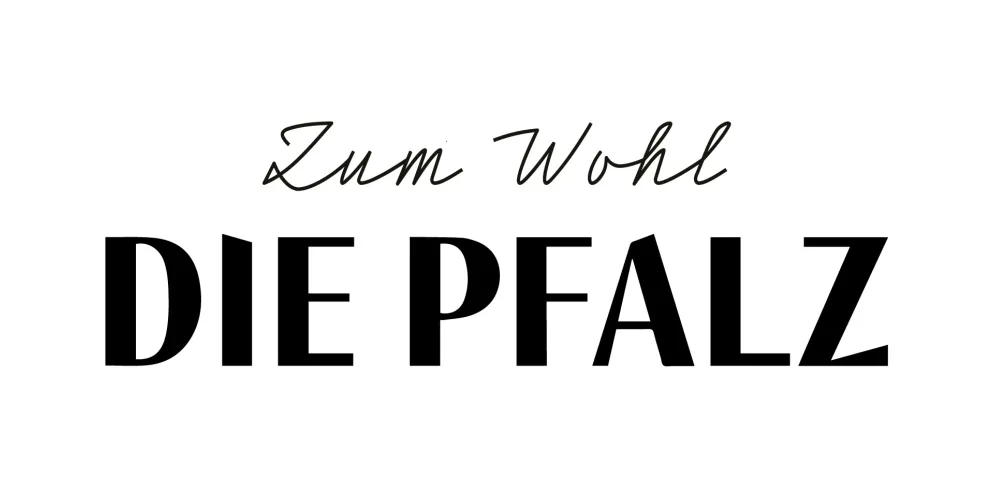 Logo Zum Wohl Die Pfalz in schwarz vor weißem Hintergrund