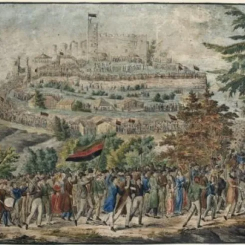 Zug auf das Hambacher Schloss Zug auf das Hambacher Schloss
