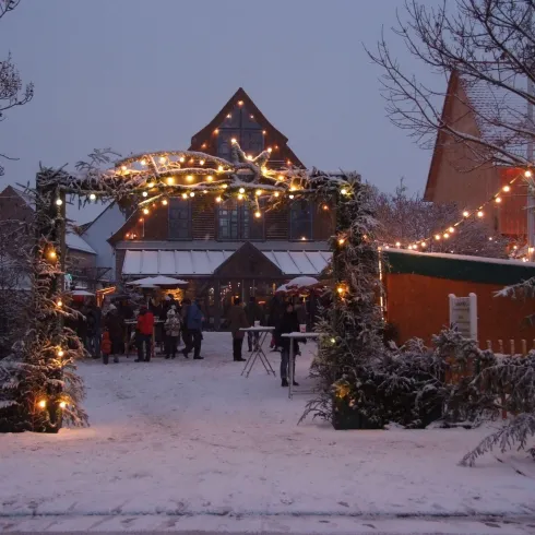 Weihnachtsmarkt Offenbach im Schnee