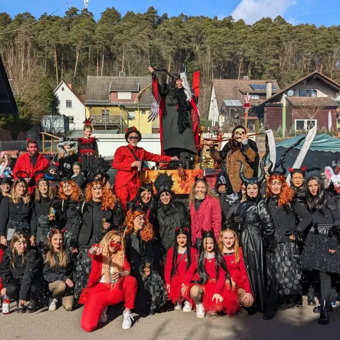Gruppe am Faschingsumzug 2024