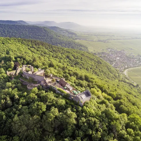 Madenburg und Eschbach von oben