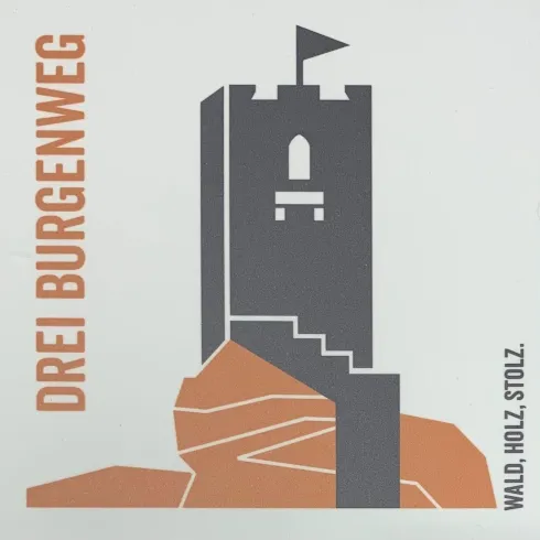 Wandermarkierung Drei Burgenweg