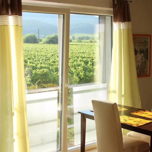 Ausblick aus Wohnraum (© Fam. Weyland) Ausblick aus Wohnraum (© Fam. Weyland)