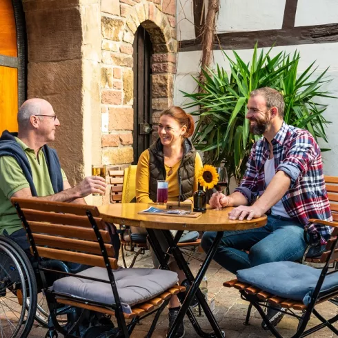 Barrierefreies Einkehren im Weingut