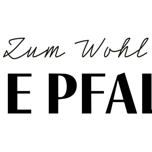 Logo Zum Wohl Die Pfalz in schwarz vor weißem Hintergrund